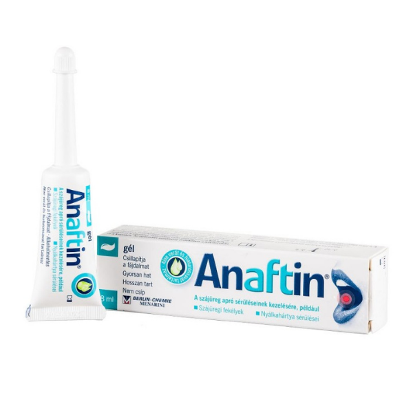 Afecțiuni ale  cavității bucale - Anaftin gel gingival pentru afte bucale, calmeaza durerea, 8 ml, Berlin Chemie, farmaciamea.ro