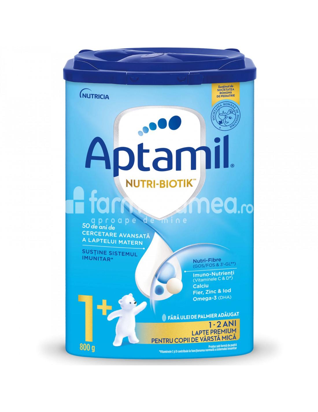 Lapte praf - Aptamil 1+ Nutri-Biotik lapte praf, de la 12 luni, 800 g, farmaciamea.ro