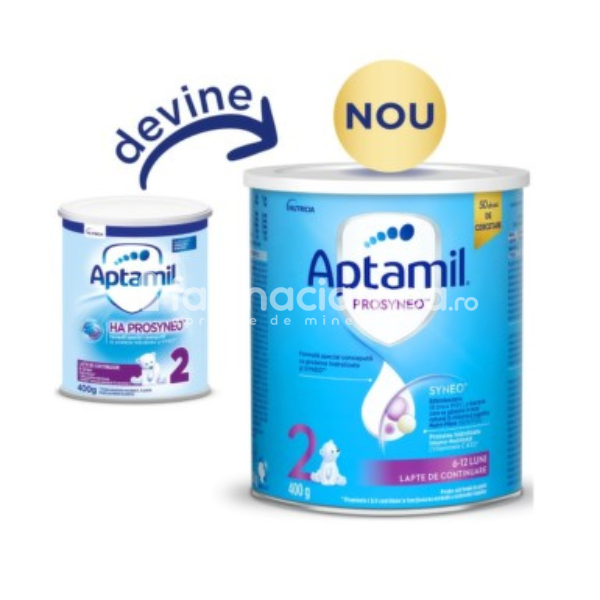 Lapte praf - Aptamil HA Prosyneo 2 lapte praf, de la 6 luni, 400 g, farmaciamea.ro