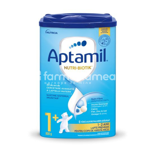 Lapte praf - Aptamil Nutri-Biotik Junior 1+, 800g, Nutricia, farmaciamea.ro