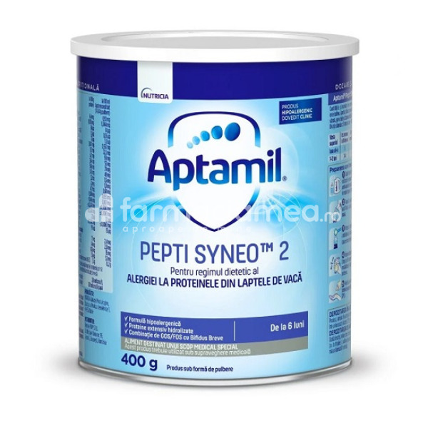 Lapte praf - Aptamil lapte praf Pepti Syneo 2, 6-12 luni, 400 g, farmaciamea.ro