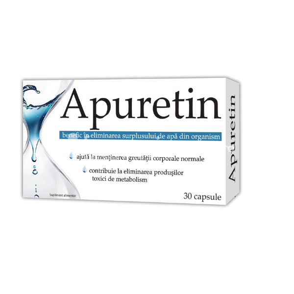 Slăbire - Apuretin combate retentia de apa si accelereaza metabolismul, 30 capsule, Zdrovit, farmaciamea.ro