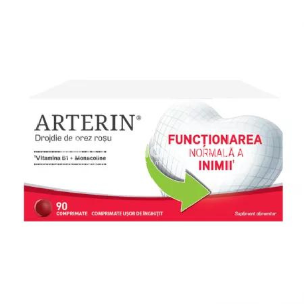 Afecțiuni cardio și colesterol - Arterin, 90 comprimate, Omega Pharma, farmaciamea.ro
