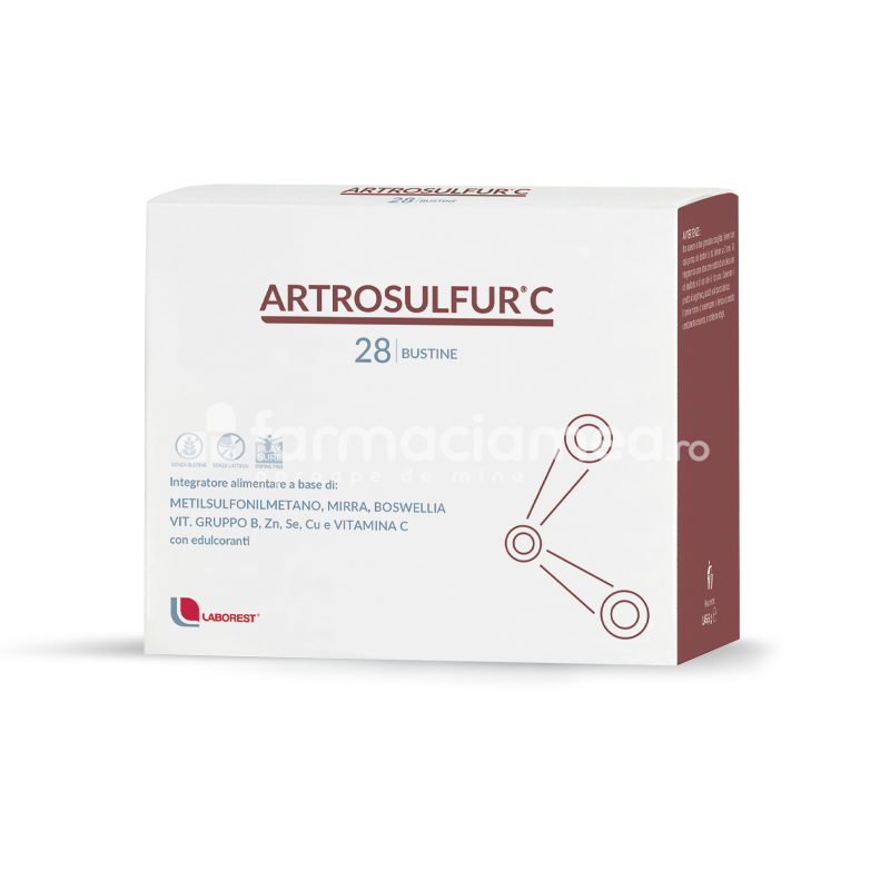 Suplimente articulații - Artrosulfur C, 28 plicuri, Laborest, farmaciamea.ro