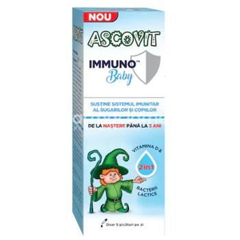 Suplimente alimentare copii - Ascovit Immuno Baby picaturi, 7.5 ml, Perrigo, farmaciamea.ro