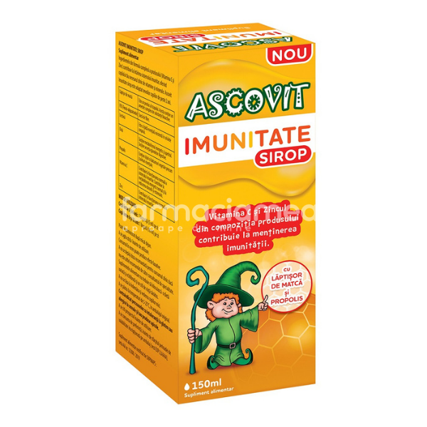 Imunitate copii - Ascovit Sirop pentru imunitate, 150ml Perrigo, farmaciamea.ro
