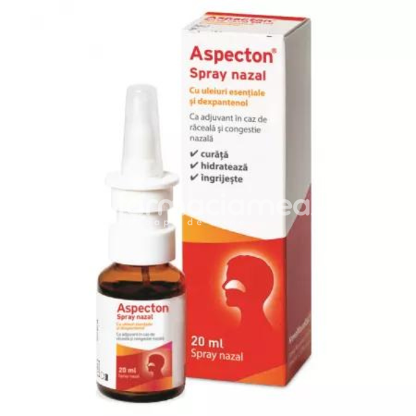 Afecțiuni ale aparatului respirator - Aspecton Spray Nazal cu Uleiuri Esentiale si Dexpantenol, 20 ml Krewel Meuselbach, farmaciamea.ro