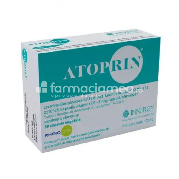 Afecțiuni ale aparatului respirator - Atoprin, 30 capsule vegetale Innergy, farmaciamea.ro