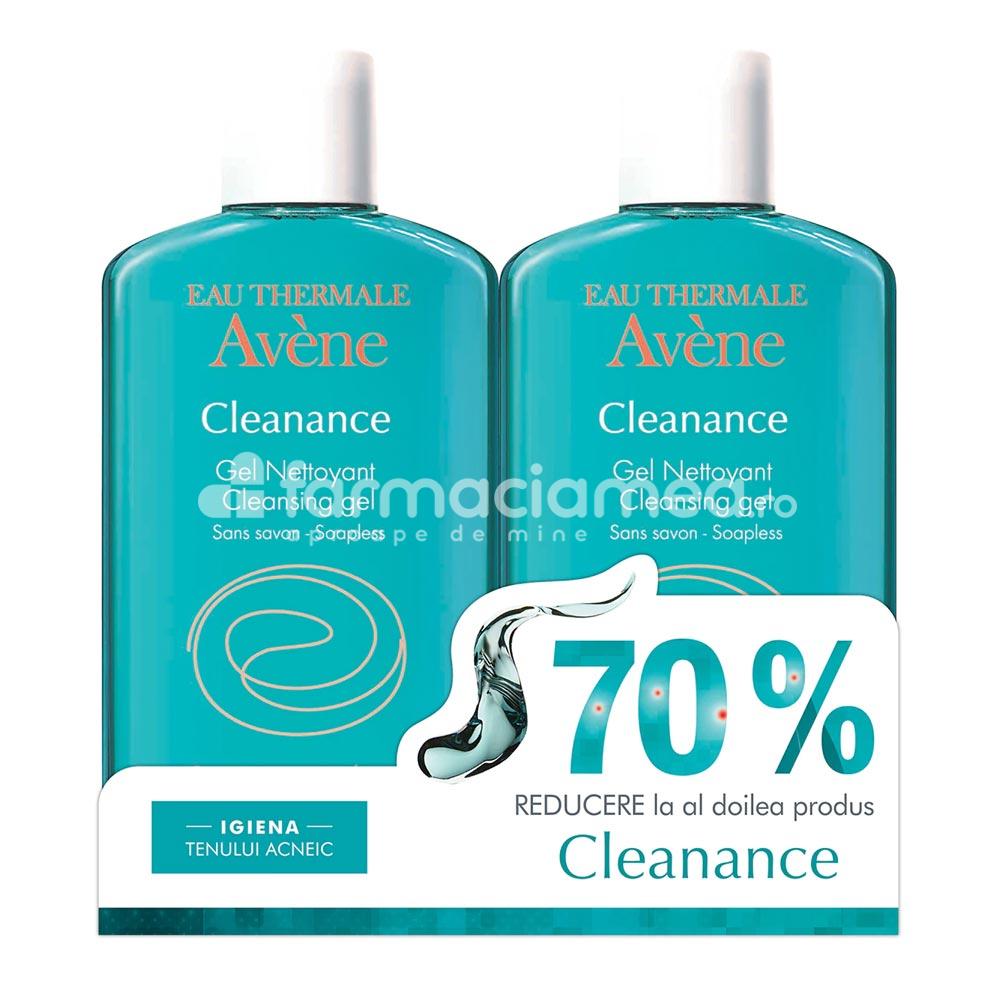 Îngrijire ten - Avene Cleanance Gel Curatare Pachet 1+1 (70% reducere la al doilea produs), 200 ml, farmaciamea.ro
