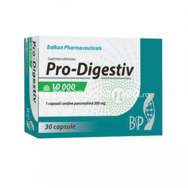 Afecțiuni ale sistemului digestiv - Pro-Digestiv 10000UI, 30 capsule Balkan Pharmaceuticals, farmaciamea.ro