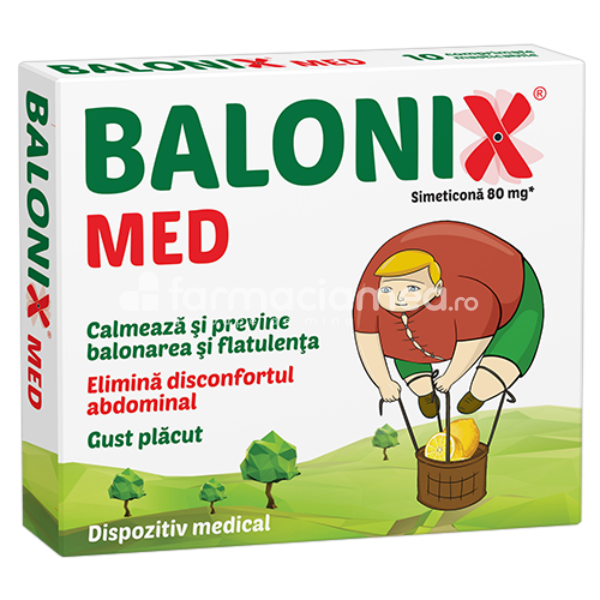 Afecțiuni ale sistemului digestiv - Balonix Med, 20 comprimate masticabile Fiterman Pharma, farmaciamea.ro