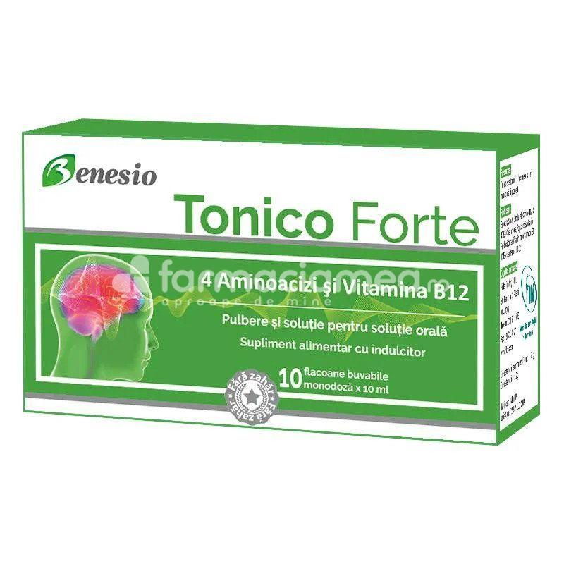 Minerale și vitamine - Benesio Tonico Forte 10ml x 10 flacoane, farmaciamea.ro