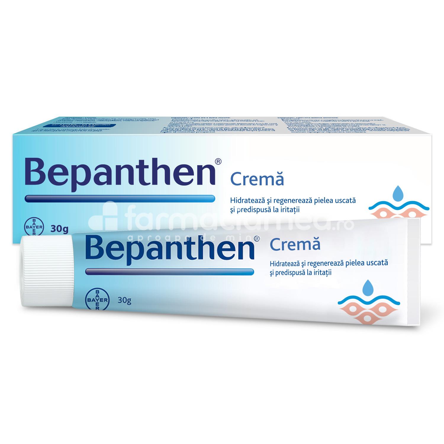 Dermatologie pediatrică - Bepanthen 5% panthenol crema hidratare profunda, 30 g, Bayer, farmaciamea.ro
