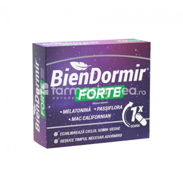 Afecțiuni ale sistemului nervos - Bien Dormir Forte, 10 capsule Fiterman Pharma, farmaciamea.ro