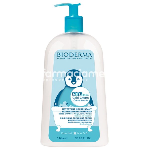Dermatologie pediatrică - Bioderma ABC Derm Cold Cream Crema spalare, 1000 ml, farmaciamea.ro