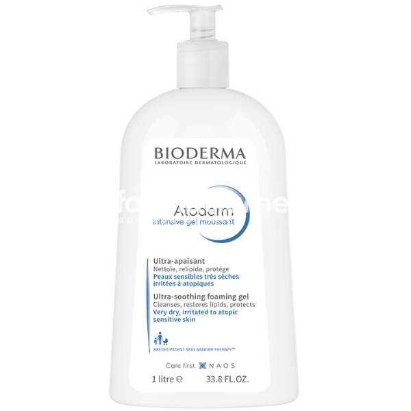 Dermatologie pediatrică - Bioderma Atoderm Intensive Gel spumant, 1000 ml, farmaciamea.ro