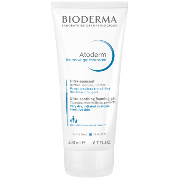 Dermatologie pediatrică - Bioderma Atoderm Intensive Gel spumant, 200 ml, farmaciamea.ro