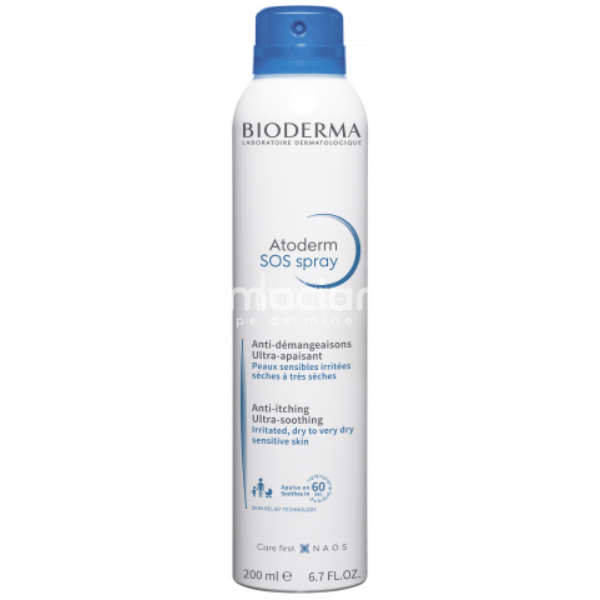 Dermatologie pediatrică - Bioderma Atoderm SOS Spray anti-mancarimi cu efect rapid, 200 ml, farmaciamea.ro