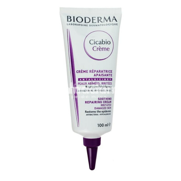 Dermatologie pediatrică - Bioderma Cicabio Crema reparatoare calmanta, 100 ml, farmaciamea.ro
