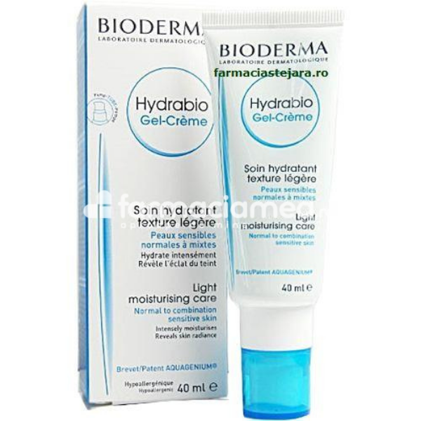 Îngrijire ten - Bioderma Hydrabio Gel-Crema hidratanta, 40 ml, farmaciamea.ro
