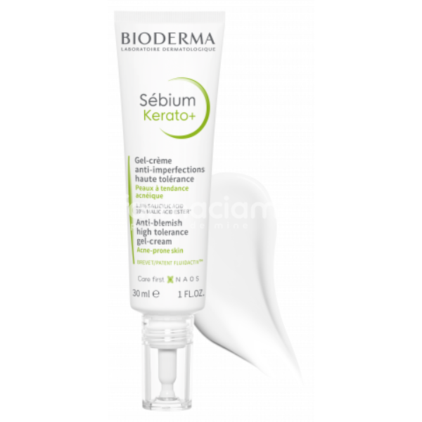 Îngrijire ten - Bioderma Sebium Kerato+ Gel-crema anti-imperfectiuni, 30ml, farmaciamea.ro