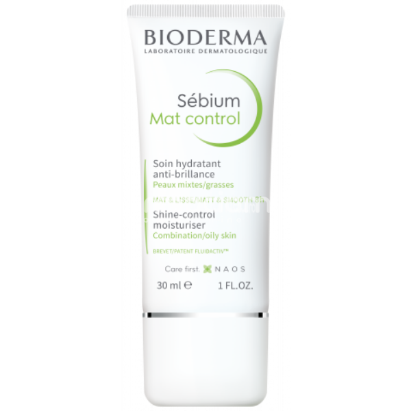 Îngrijire ten - Bioderma Sebium Mat Control Fluid hidratant, 30ml, farmaciamea.ro