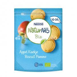 Biscuiți - Biscuiti fara gluten NaturNes Bio cu mar, de la 10 luni, 150 g , Nestle, farmaciamea.ro
