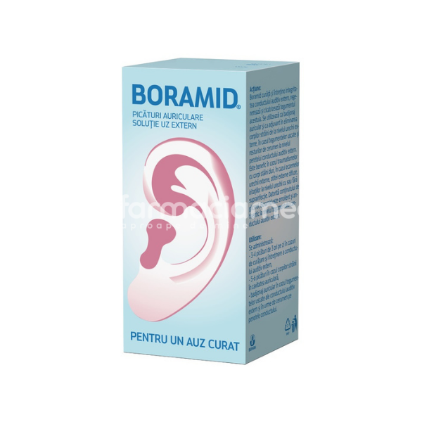 Produse pentru urechi - Boramid solutie pentru mentinerea igienei urechii, 10 ml, Biofarm, farmaciamea.ro