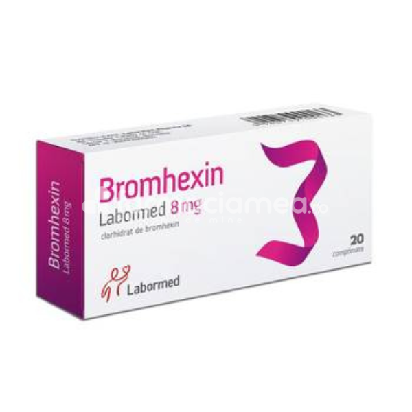 Afecțiuni ale aparatului respirator OTC - Bromhexin 8 mg, 20 comprimate, Labormed, farmaciamea.ro
