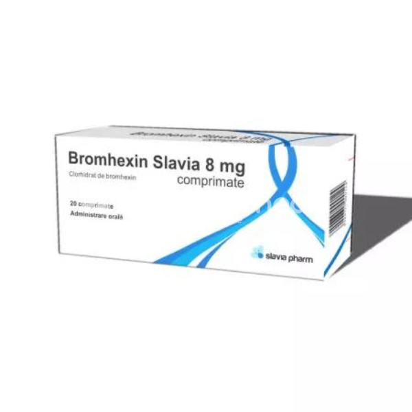 Afecțiuni ale aparatului respirator OTC - Bromhexin 8mg, 20cp, Slavia Pharm, farmaciamea.ro