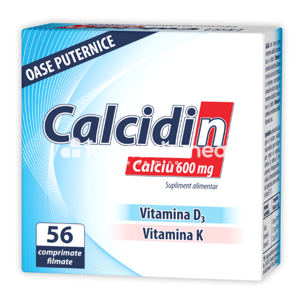 Minerale și vitamine - Calcidin, 56 comprimate fimate, Zdrovit, farmaciamea.ro