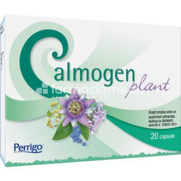 Calmare și somn liniștit - Calmogen plant, 20 capsule, Perrigo, farmaciamea.ro