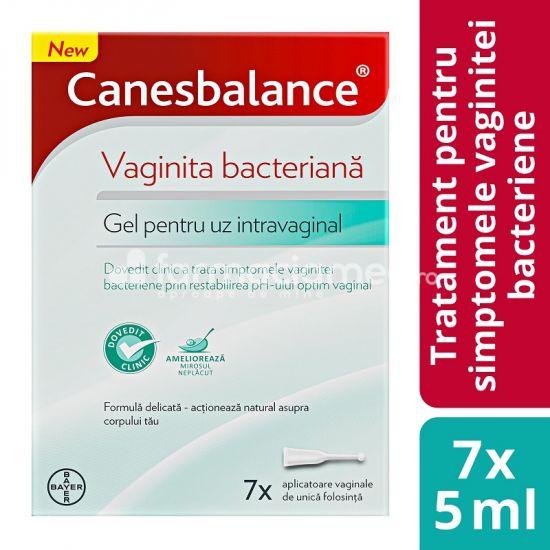 Infecţii intime - Canesbalance gel pentru uz intravaginal tratament impotriva vaginitelor, neutralizeaza mirosul neplacut si inlatura secretiile neobisnuite, 7 aplicatoare, Bayer, farmaciamea.ro
