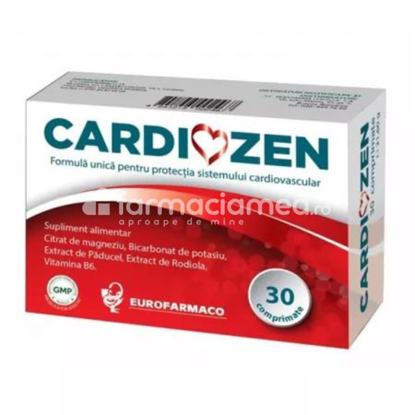 Afecțiuni cardio și colesterol - Cardiozen, 30 comprimate Eurofarmaco, farmaciamea.ro