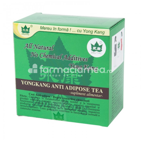 Ceaiuri - Ceai Antiadipos, 30 plicuri, Yongkang, farmaciamea.ro