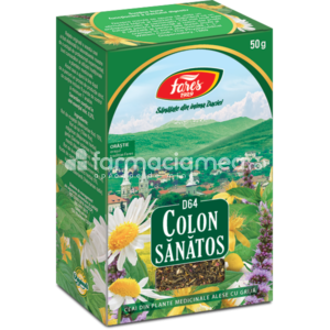 Ceaiuri - Ceai Colon Sanatos D64, susține digestia, 50g, Fares, farmaciamea.ro