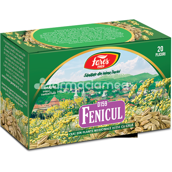 Ceaiuri - Ceai Fenicul D159, 20 plicuri, Fares, farmaciamea.ro