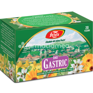Ceaiuri - Ceai Gastric D40, 20 plicuri, Fares, farmaciamea.ro
