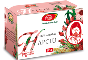 Ceaiuri - Ceai Hapciu R34, efect antiinflamator, expectorant, vitaminizant, 20 plicuri, Fares, farmaciamea.ro