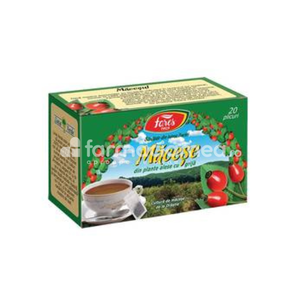 Ceaiuri - Ceai de Macese, 20 plicuri, Fares, farmaciamea.ro