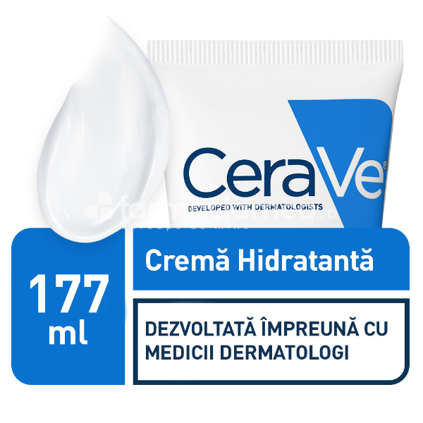 Îngrijire ten - CeraVe crema hidratanta fata si corp piele uscata si foarte uscata, 177g, farmaciamea.ro