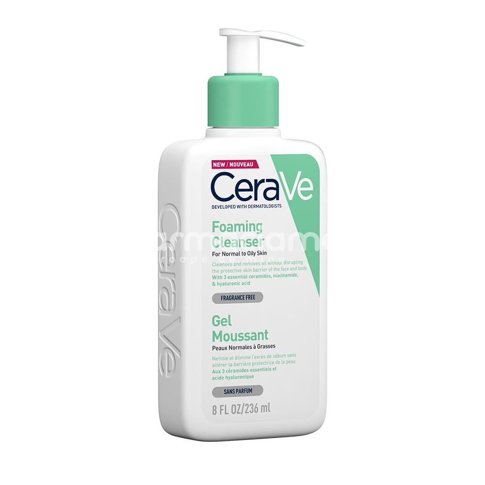 Îngrijire ten - CeraVe gel curatare spumant piele normala și grasa, 236 ml, farmaciamea.ro