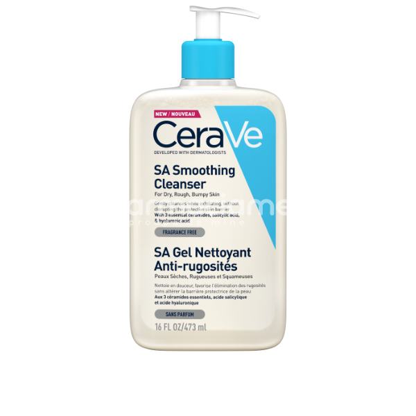 Îngrijire ten - CeraVe SA gel de curatare piele uscata, aspra, cu rugozitati, 473 ml, farmaciamea.ro
