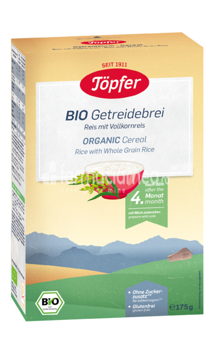 Cereale - Cereale Bio orez integral, de la 4 luni, 175 g, Topfer, farmaciamea.ro