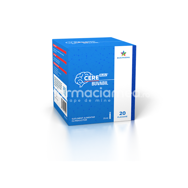 Memorie și concentrare - CereBleu Buvabil, 20 flacoane x 25ml Bleu Pharma, farmaciamea.ro