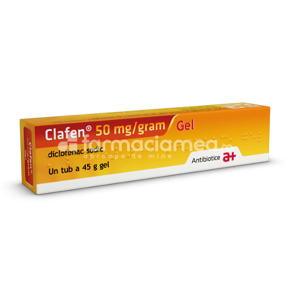 Durere OTC - Clafen 50 mg/g gel 45g, Antibiotice, farmaciamea.ro