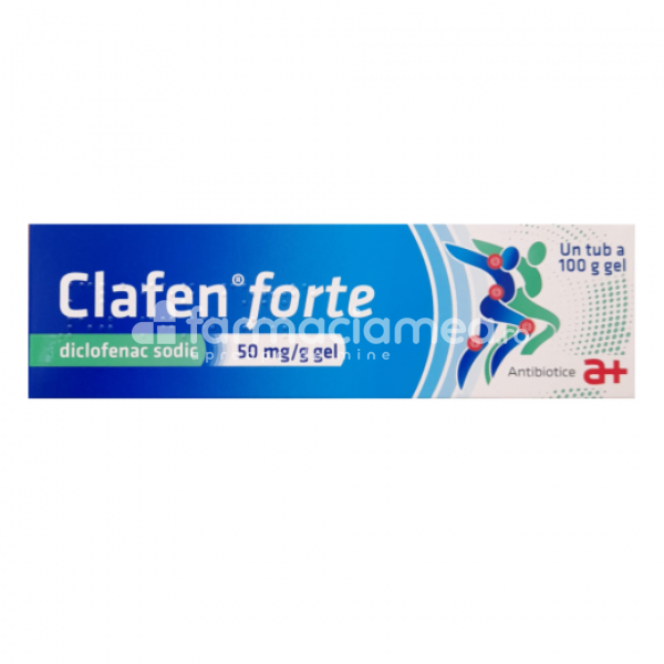 Durere OTC - Clafen Forte 50mg/g gel 100g, Antibiotice, farmaciamea.ro