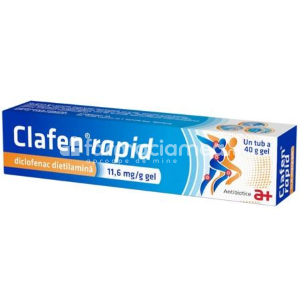 Durere OTC - Clafen Rapid 11,6 mg/g gel 40 g, Antibiotice, farmaciamea.ro
