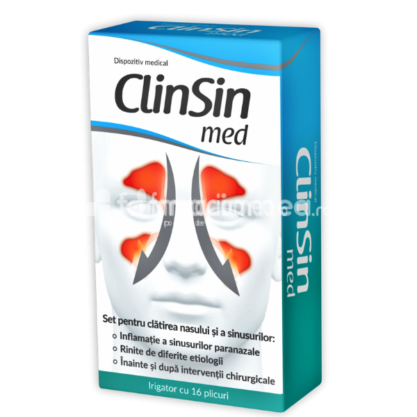 Sinusuri - Clinsin Med, rezerve irigator, 30 plicuri, Zdrovit, farmaciamea.ro