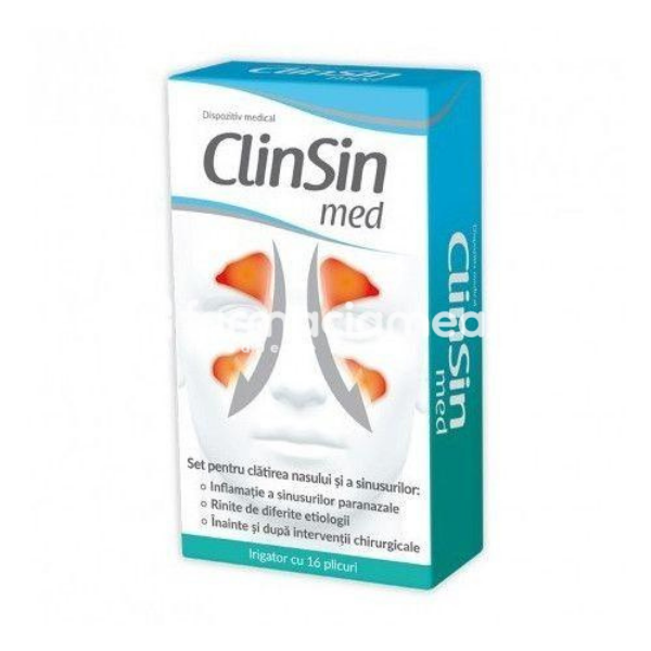 Sinusuri - Clinsin Med, set irigator, 16 plicuri, Zdrovit, farmaciamea.ro